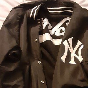 New York Yankees Reversible Leather Varsity Jacket